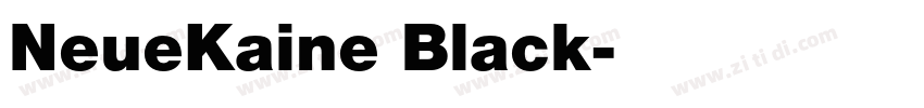 NeueKaine Black字体转换
